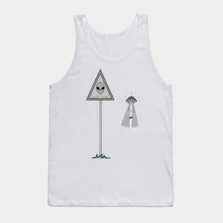 Alien Zone - Black and White Tank Top